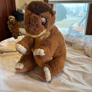 Gund Brand Land Before Time Dinosaur Plush Littlefoot Brown and Beige